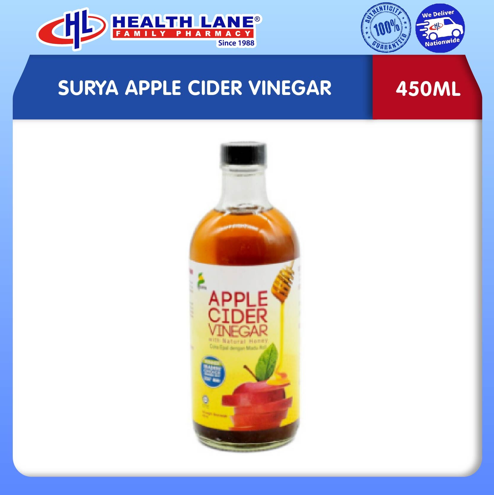 SURYA APPLE CIDER VINEGAR 450ML